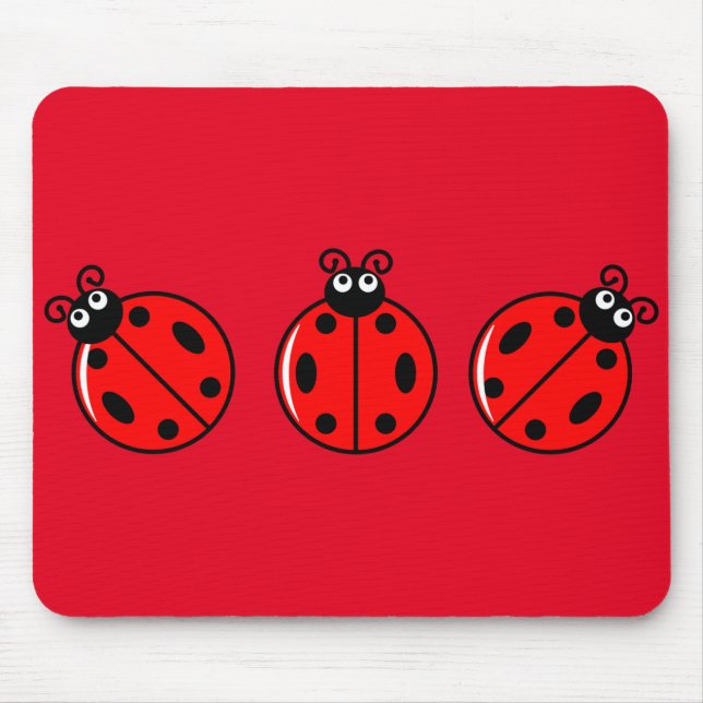 Tre Little Ladybugs - Mousepad Musmatta (Framsidan)