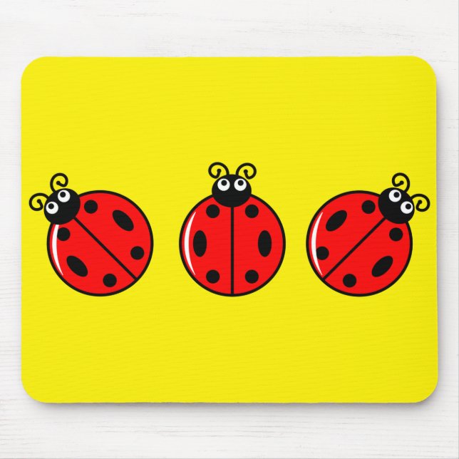 Tre Little Ladybugs - Mousepad Musmatta (Framsidan)