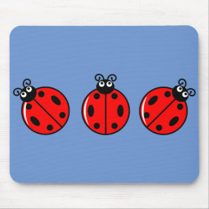 Tre Little Ladybugs - Mousepad Musmatta