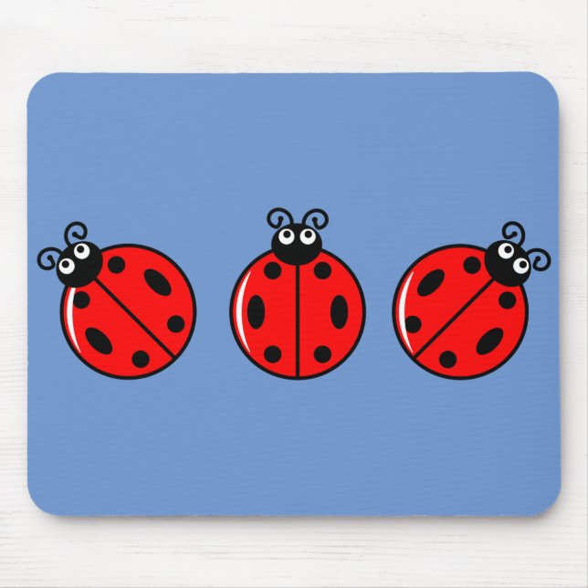 Tre Little Ladybugs - Mousepad Musmatta (Framsidan)