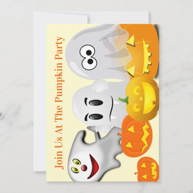 Tre Little Spöken Inbjudningar (Framsida)