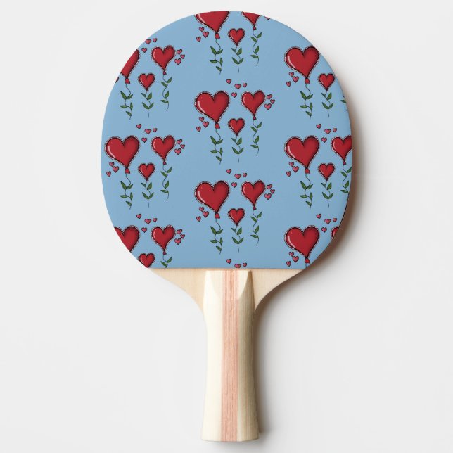 Tre ljushörningar pingisracket (Framsidan)