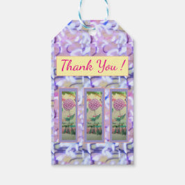 Tre Lollipop Flowers "Tack" Presentetikett