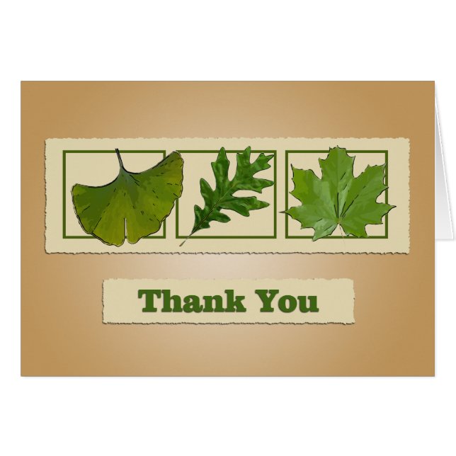 Tre Löv tackkort Hälsningskort (Framsidan Horizontal)