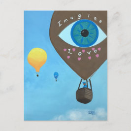 Tre Luftballonger Imagine Kärlek Postcards Vykort