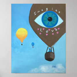 Tre Luftballonger Imagine Kärlek Poster