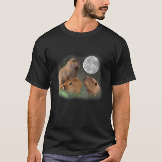 Tre Månad Capybaras Rollig Söt Djur Parodi Puns T Shirt
