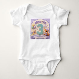 Tre månaders upptäckt – Baby-milstolpe liten T Shirt