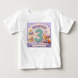 Tre månaders upptäckt – Baby-milstolpe liten T Shirt