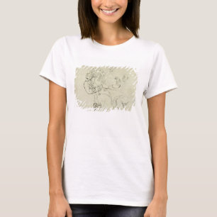 Tre manar och dricka för kvinna (skriva & bläck t shirt
