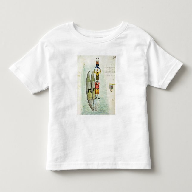 Tre manar som balanserar på två gondoler, 1772 tee shirt (Framsida)