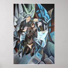 Tre Manar uppspelningskort Geometric Art. efter Ro Poster