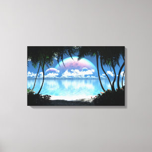 Tre Måne Bay (dag) (Triptych) Canvastryck