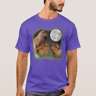 Tre Måne Capybaras Funny Cute Animal Parody Pun T Shirt