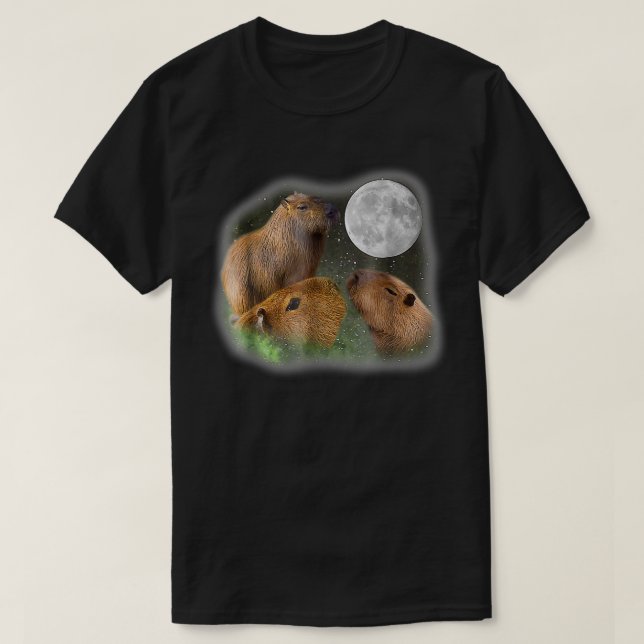 Tre Måne Capybaras T Shirt (Design framsida)