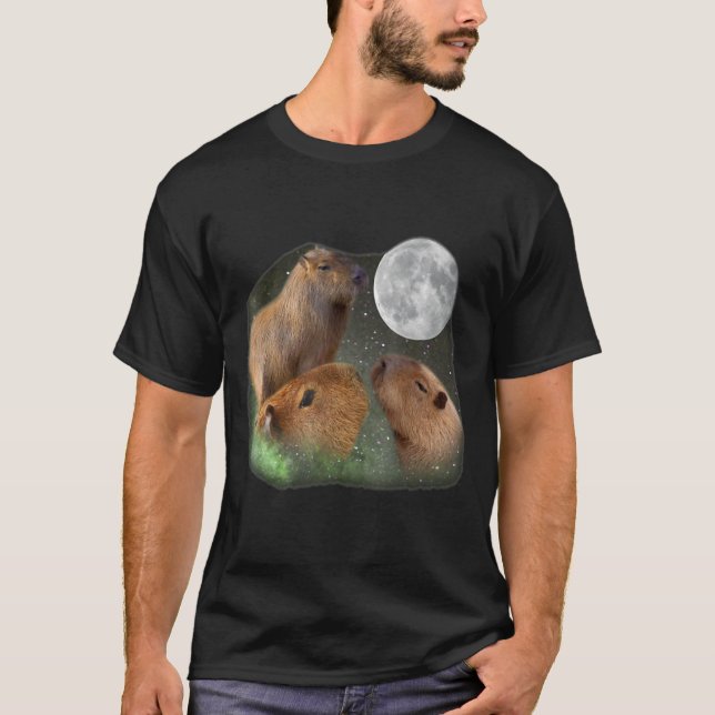 Tre Måne Capybaras T Shirt (Framsida)