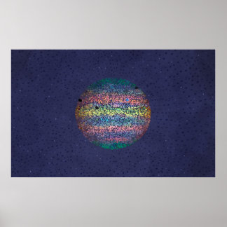 Tre Måne Cast Shadows på Jupiter Poster