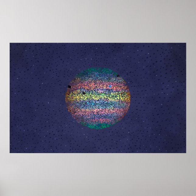 Tre Måne Cast Shadows på Jupiter Poster (Framsidan)