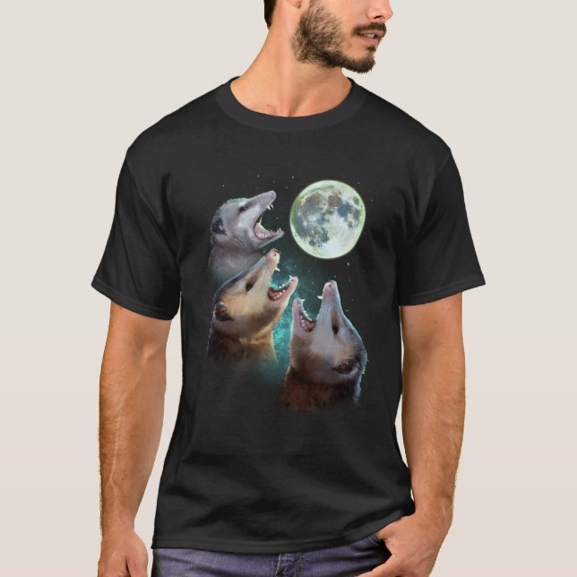Tre Måne med tre valörer och döda Måne T Shirt (Framsida)
