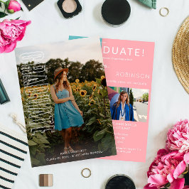 Tre meddelanden av typen Photo Roligt Student V3 Inbjudningar