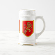 Tre medeltida lejon skyddar