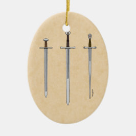 Tre medeltida ord 2016 julgransprydnad keramik