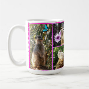 Tre Meerkat Bild Collage Kaffemugg