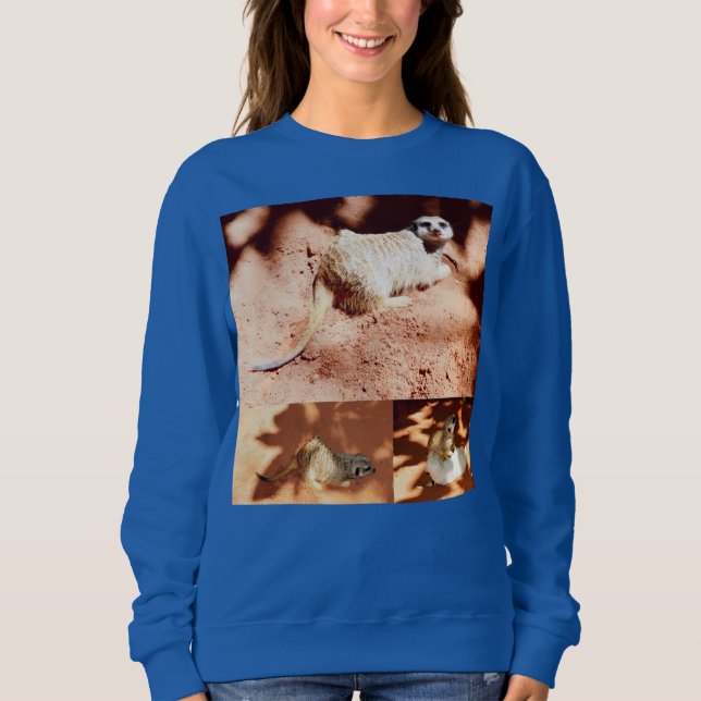 Tre Meerkats Collage T Shirt (Framsida)