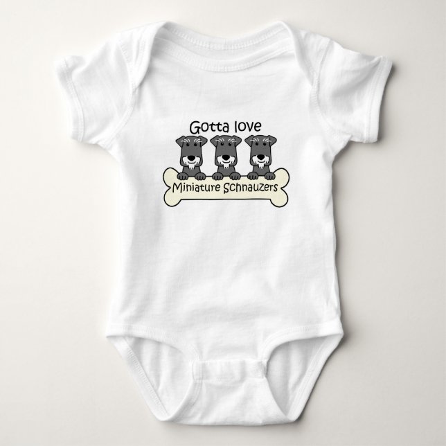 Tre miniatyrSchnauzers T-shirt (Framsida)