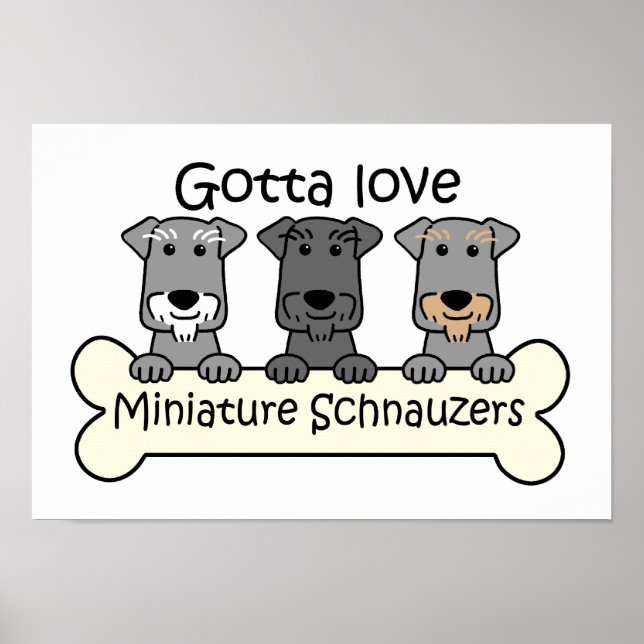 Tre ministeriella Schnauzers Poster (Framsidan)