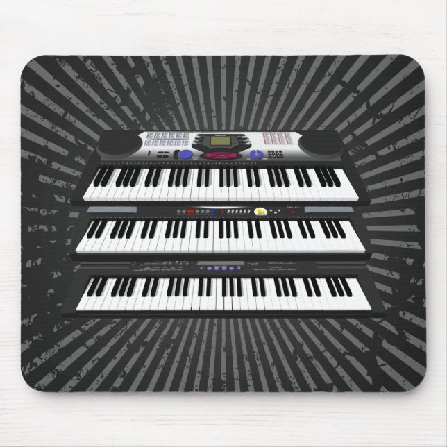 Tre moderna tangentbord: Synt: Mousepad Musmatta (Framsidan)