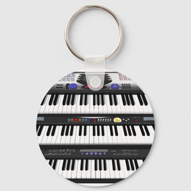 Tre moderna Tangentbord: Synthesizers: Nyckelring (Framsida)