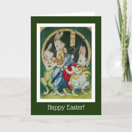 Tre musikkaniner Perfekt för Påsk Helgkort