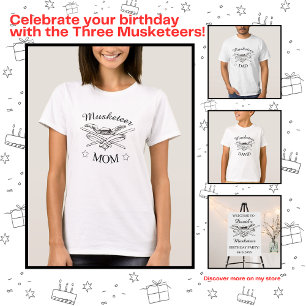 Tre musketörer Dumas Parent Mamma Birthday T Shirt