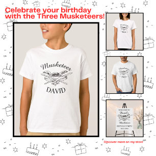 Tre musketörer Dumas Parent Mamma Birthday T Shirt