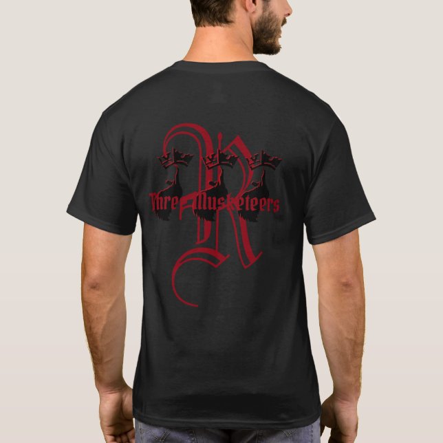 Tre musketörer med Knight Initial T Shirt (Baksida)