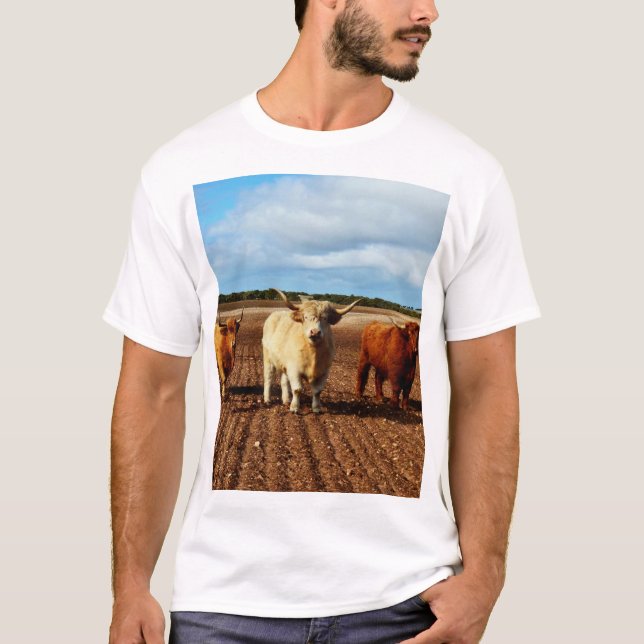 Tre mycket höglandskor. t shirt (Framsida)