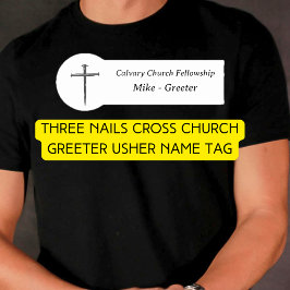 Tre Nagel Kor kyrka Greeter Usher Namn bricka Namnbricka