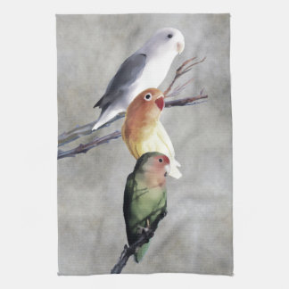 Tre nätt Lovebirds Kökshandduk