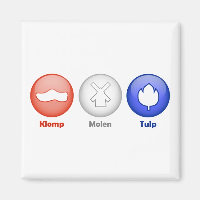 Tre nederländska ikoner magnet (Framsidan)