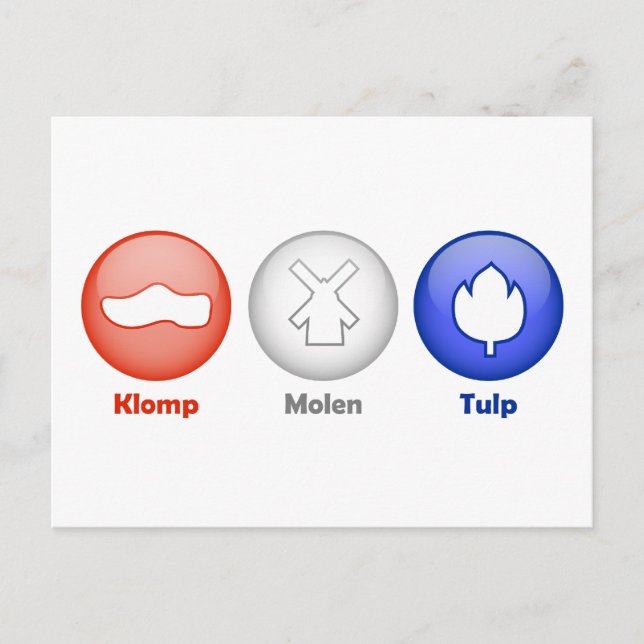 Tre nederländska ikoner vykort (Framsida)