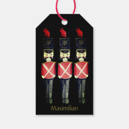 Tre Nutcrackers-jul Presentetikett