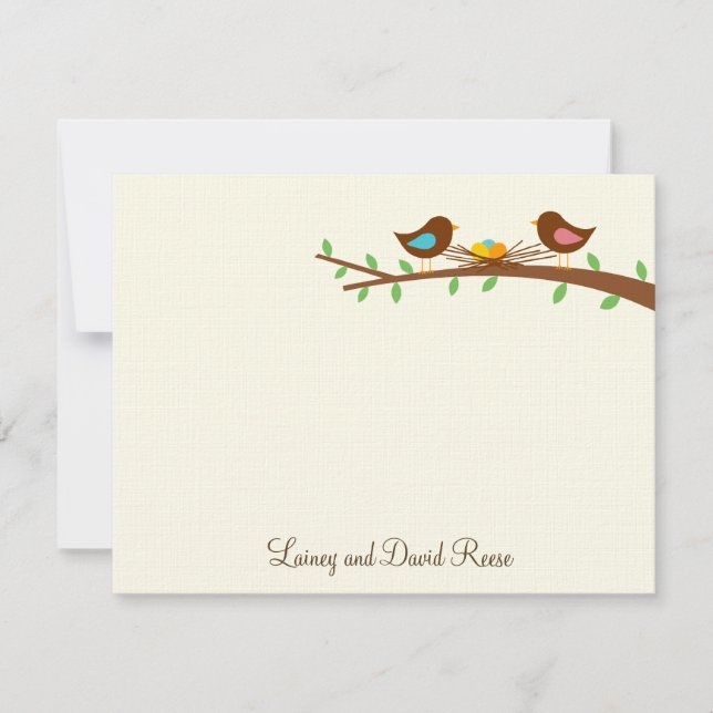 Tre nya ägg - ett enkelt tackkort tack kort (Framsida)