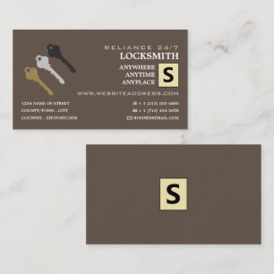 Tre Nycklar & Logotyp, Locksmith Visitkort