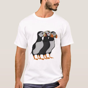 Tre obehagliga Puffin-Tecknader stående tillsamman T Shirt