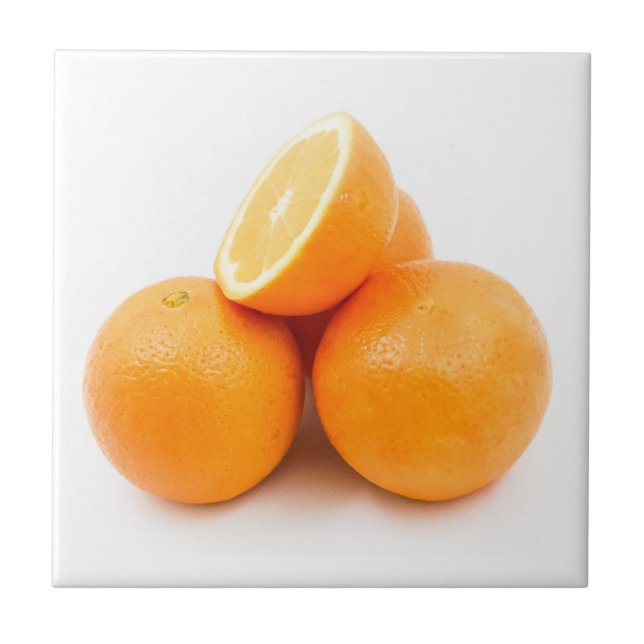 Tre och en halv Orange Kakelplatta (Framsidan)