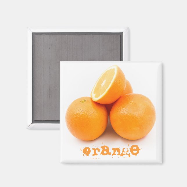 Tre och en halv Orange Magnet (Front/Back)