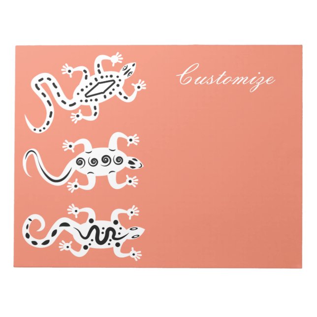 Tre ödlor Thunder_Cove Sydväst stil  Anteckningsblock (Framsida)