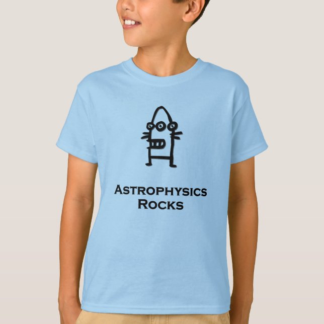 Tre Öga Bot Astrofysik Sten T-shirt (Framsida)