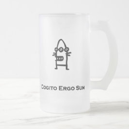 Tre Öga Bot Cogito Ergo Sum svart Frostat Ölglas
